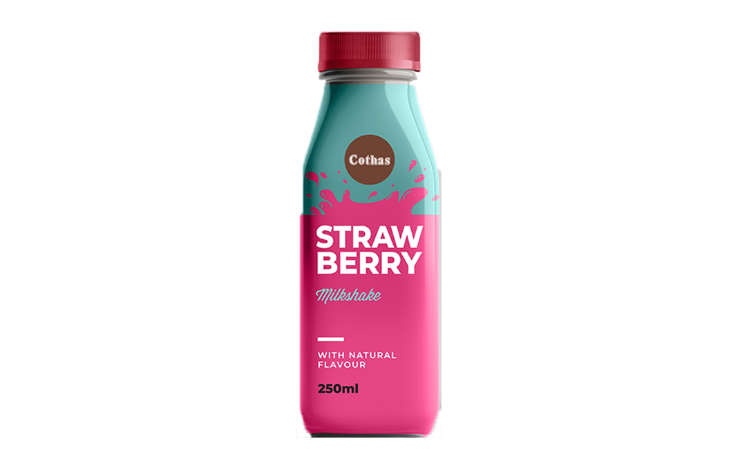 Cothas Coffee Strawberry Milkshake    Plastic Bottle  250 millilitre